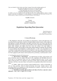 With Amending Regulations Of