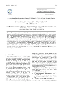 Alternating Step Generator Using FCSR and Lfsrs: a New Stream Cipher
