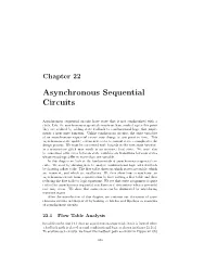 Asynchronous Sequential Circuits