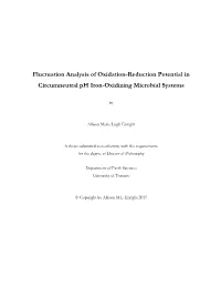 Fluctuation Analysis of Oxidation-Reduction Potential in Circumneutral Ph Iron-Oxidizing Microbial Systems