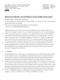 Retrieval of Effective Aerosol Diameter from Satellite Observations