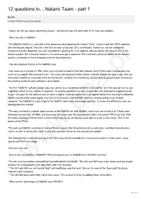 12 Questions To... Natami Team - Part 1