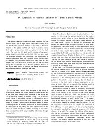 Abstract FC Approach in Portfolio Selection of Tehran's Stock Market