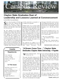 Inside Clayton State Graduates Hear of Leadership and Lessons Learned at Commencement