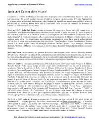 Isola Art Center Deve Vivere!