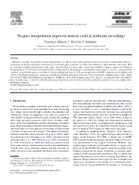 Nyquist Interpolation Improves Neuron Yield in Multiunit Recordings Timothy J
