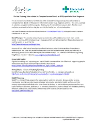 On-Line Training Sites Related to Complex Service Needs Or PDD/Specific to Dual Diagnosis