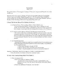 1 Seeing Christ Mark 9:2-13 Review/Introduction
