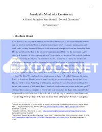 A Critical Analysis of Kent Hovind's Â Doctoral Dissertationâ