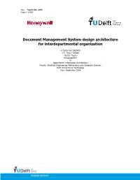 Document Management System Design Architecture for Interdepartmental Organization