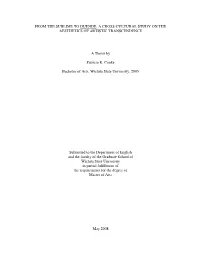 From the Sublime to Duende: a Cross-Cultural Study on the Aesthetics of Artistic Transcendence