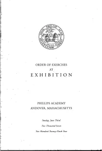 Order of Exercises