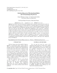 Statistical Research of Vibration Road Rollers and Perforated Operating Devices