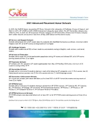 2021 Advanced Placement Honor Schools