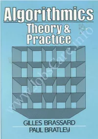 Algorithmics: Theory and Practice