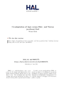 Co-Adaptation of Apis Cerana Fabr. and Varroa Jacobsoni Oud Werner Rath