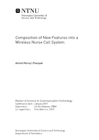 Composition of New Features Into a Wireless Nurse Call System