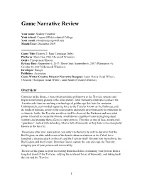 Game Narrative Review