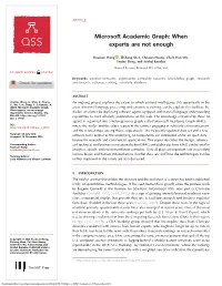Microsoft Academic Graph: When Experts Are Not Enough