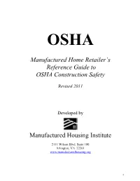 Revised Osha Guide for Retailers