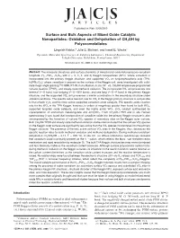 Surface and Bulk Aspects of Mixed Oxide Catalytic Nanoparticles