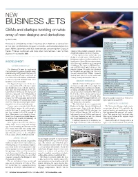 BUSINESS JETS Oems and Startups Working on Wide Array of New Designs and Derivatives by Matt Thurber Cessna Citation CJ4 Program Launch Date Oct
