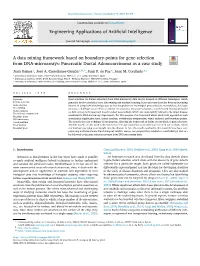 Engineering Applications of Artificial Intelligence a Data Mining Framework Based on Boundary-Points for Gene Selection From