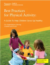Best Practices for Physical Activity