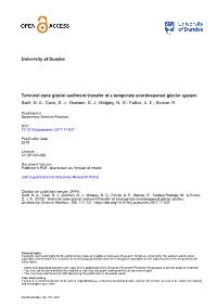 Terminal Zone Glacial Sediment Transfer at a Temperate Overdeepened Glacier System Swift, D
