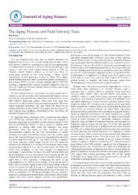 The Aging Process and Field Sobriety Tests