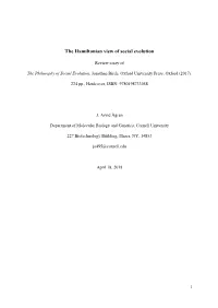 The Hamiltonian View of Social Evolution