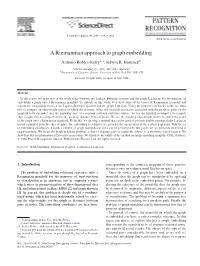 A Riemannian Approach to Graph Embedding