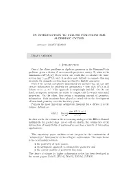 An Introduction to Volume Functions for Algebraic Cycles