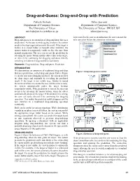 Drag-And-Guess: Drag-And-Drop with Prediction