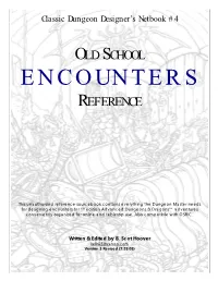 Encounters Reference