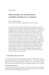 Pluractionality and the Distribution of Number Marking Across Categories