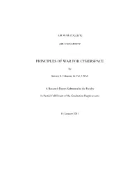 Principles of War for Cyberspace