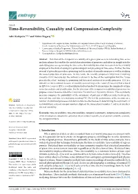 Time-Reversibility, Causality and Compression-Complexity