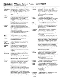Famous People - ULTIMATE LIST Study Online at Quizlet.Com/ P00mn