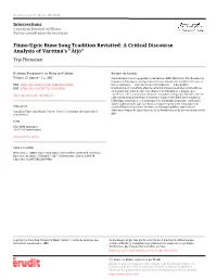 Finno-Ugric Rune Song Tradition Revisited: a Critical Discourse Analysis of Värttinä's "Äijö" Yrjö Heinonen