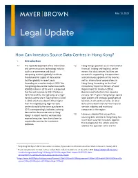 How Can Investors Source Data Centres in Hong Kong?
