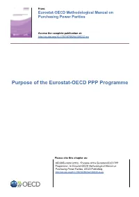 Purpose of the Eurostat-OECD PPP Programme