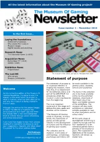 Statement of Purpose Why Create the Museum Museum Scope Digital Records and Archiving