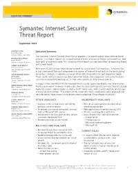 Symantec Internet Security Threat Report
