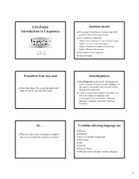 LNGT0101 Introduction to Linguistics