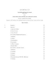 Open Source Free Software and Contractual Issues