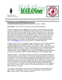 Presidents Notes N1EZH Barry Kennedy Presidents Monthly Message for December 2014 from Barry – N1EZH