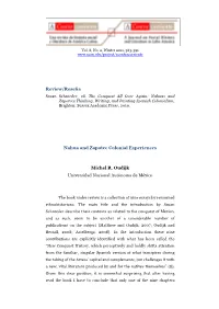 Review/Reseña Nahua and Zapotec Colonial Experiences Michel R