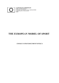 The European Model of Sport