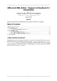 Xmlmind XML Editor - Support of Docbook 5.1 Assemblies
